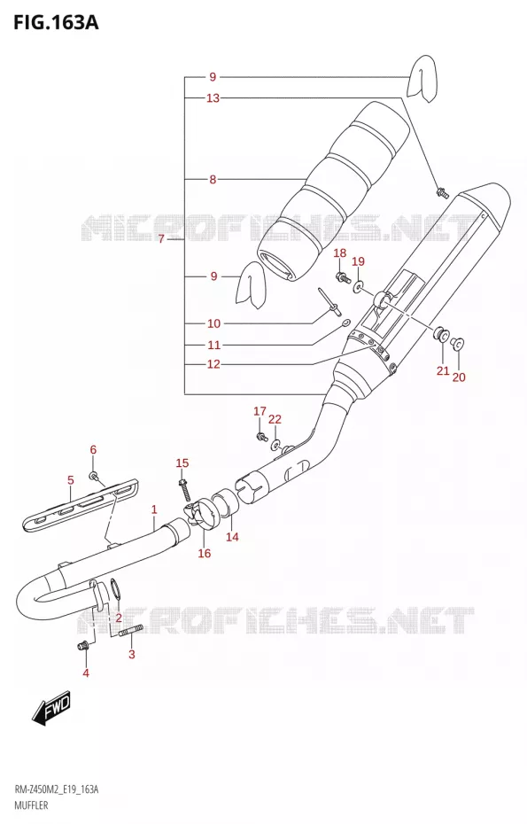 GELUIDDEMPER Suzuki MOTO 450 RM-Z 2022  RM-Z450 M2 (E19)