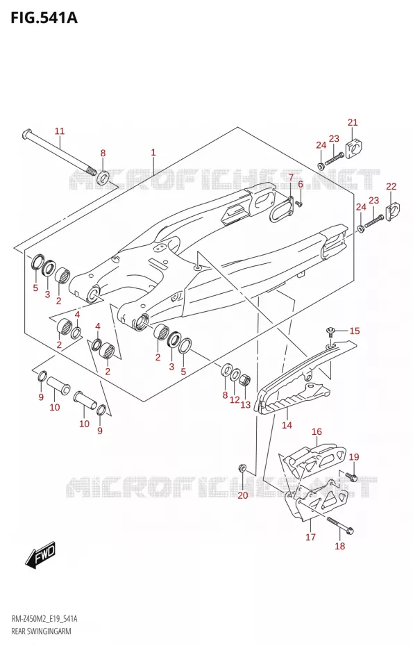 SWINGARM Suzuki MOTO 450 RM-Z 2022  RM-Z450 M2 (E19)