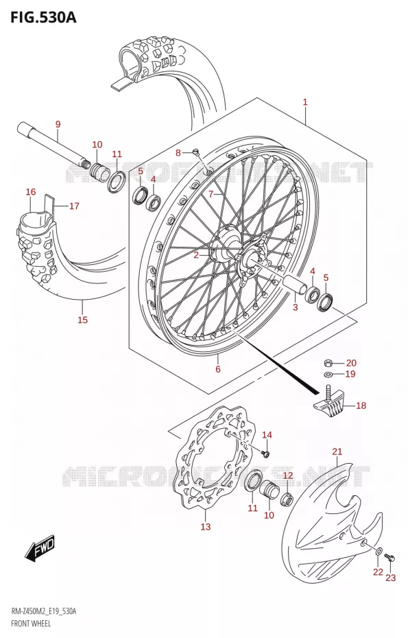 VOORWIEL Suzuki MOTO 450 RM-Z 2022  RM-Z450 M2 (E19)