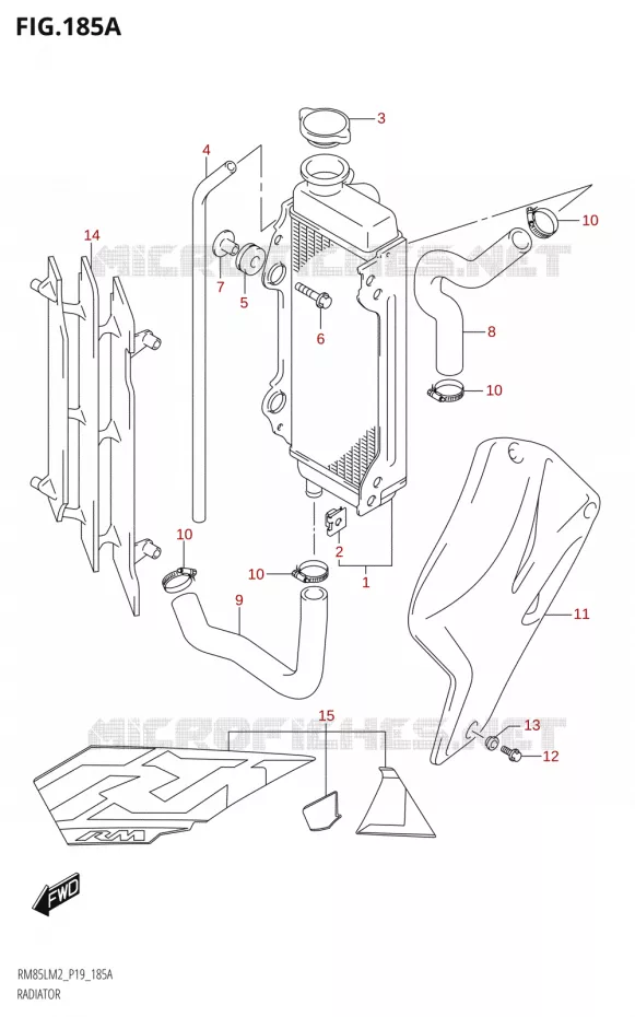 RADIATOR Suzuki MOTO 85 RM 2022  RM85L M2 (E19)