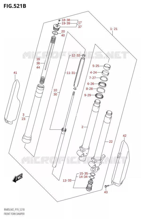 VOORVORK Suzuki MOTO 85 RM 2022  RM85L M2 (E19)