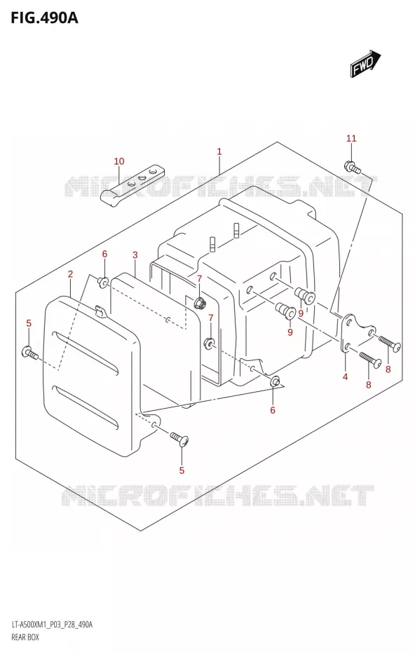 GEREEDSCHAPSKIST Suzuki QUAD 500 KINGQUAD 2021  LT-A500X / XP M1 (P03,P28,P33)