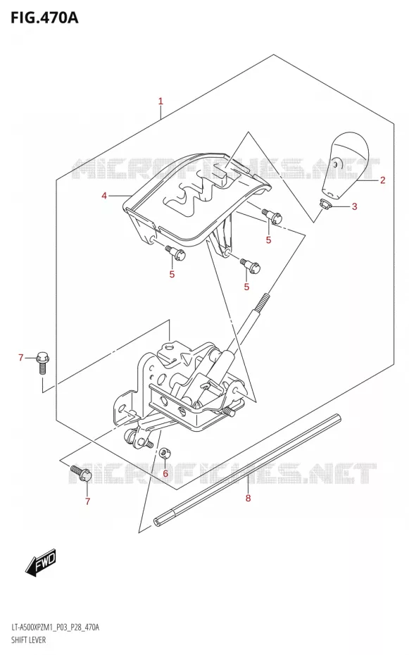VERSNELLINGSPOOK Suzuki QUAD 500 KINGQUAD 2021  LT-A500XPZ M1 (P03,P28,P33)