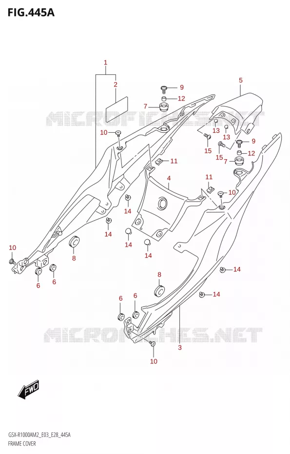 ACHTER KUIPIS (GSX-R1000A) Suzuki MOTO 1000 GSX-R 2022  GSX-R1000A M2 (E03 E28)