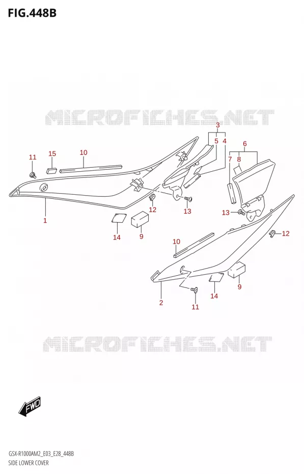 ACHTERZIJ KUIPR (GSX-R1000RA) Suzuki MOTO 1000 GSX-R 2022  GSX-R1000A M2 (E03 E28)