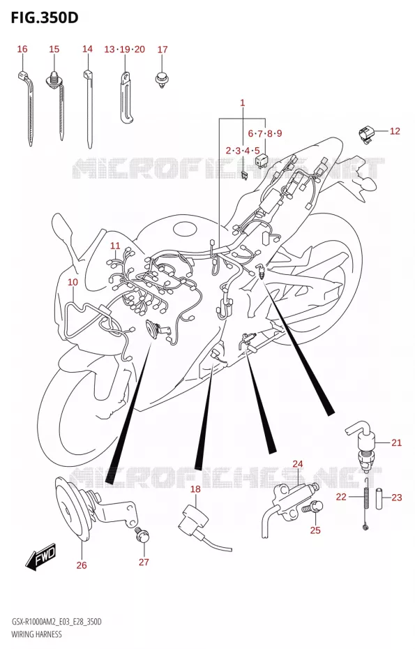 BEDRADINGISCEAU (GSX-R1000A:E33) Suzuki MOTO 1000 GSX-R 2022  GSX-R1000A M2 (E03 E28)