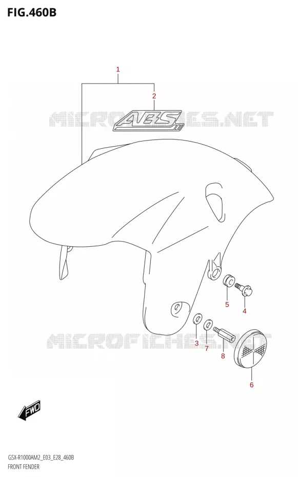FRONT FENDERSX-R1000RZA) Suzuki MOTO 1000 GSX-R 2022  GSX-R1000A M2 (E03 E28)