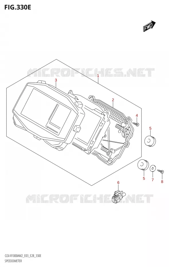 SNELHEIDSMETER1000RA,GSX-R1000RZA:E03,E33) Suzuki MOTO 1000 GSX-R 2022  GSX-R1000A M2 (E03 E28)