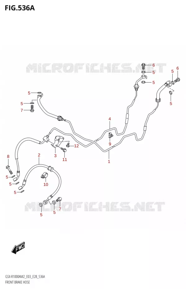 FRONT REMSLANG (GSX-R1000A) Suzuki MOTO 1000 GSX-R 2022  GSX-R1000A M2 (E33)