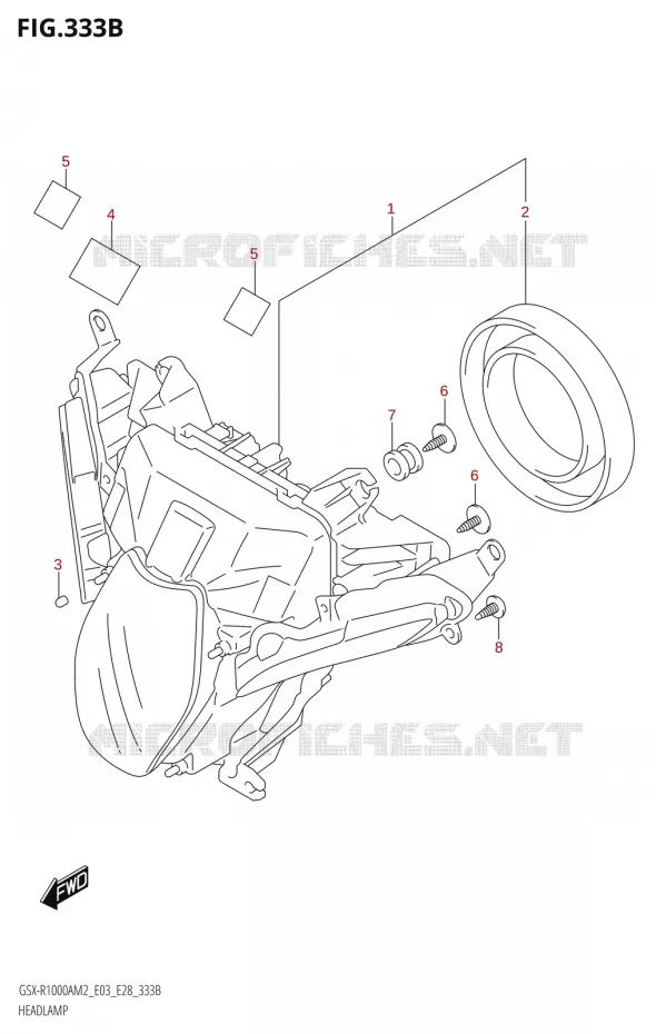 KOPLAMP (GSX-R1000RA,GSX-R1000RZA) Suzuki MOTO 1000 GSX-R 2022  GSX-R1000A M2 (E33)