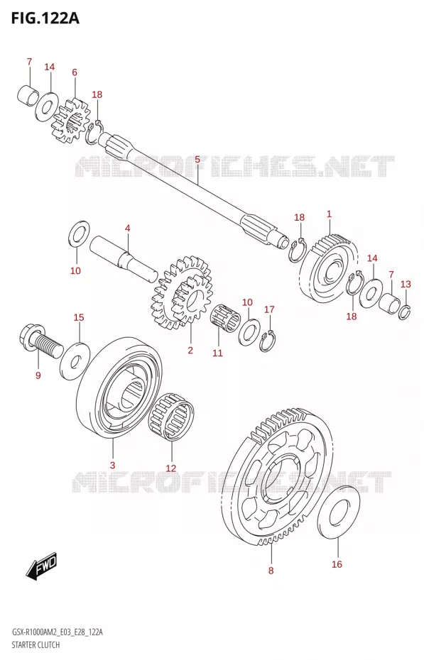 STARTMOTOR KOPPELINGS Suzuki MOTO 1000 GSX-R 2022  GSX-R1000A M2 (E33)