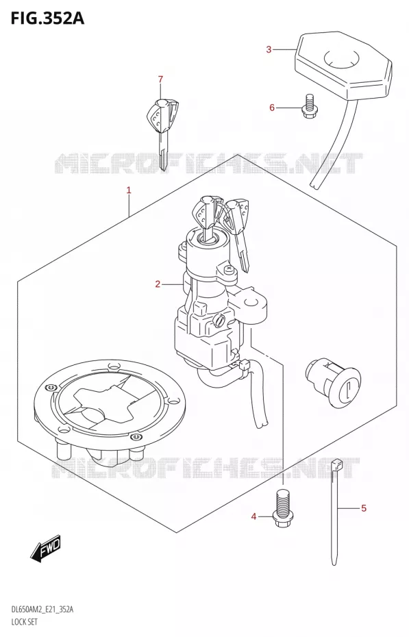 LOCK SET Suzuki MOTO 650 V-STROM 2022  DL650XA M2 (E21)