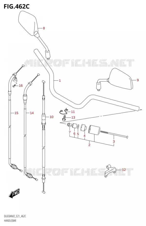 STUUR (DL650XAM2 E21) Suzuki MOTO 650 V-STROM 2022  DL650XA M2 (E21)