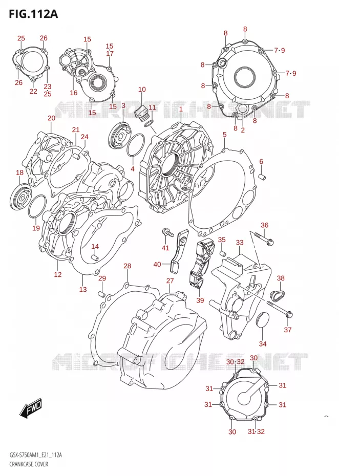 CASING Suzuki MOTO 750 GSX-S 2021  GSX-S750A /​GSX-S750ZA M1 (E21)