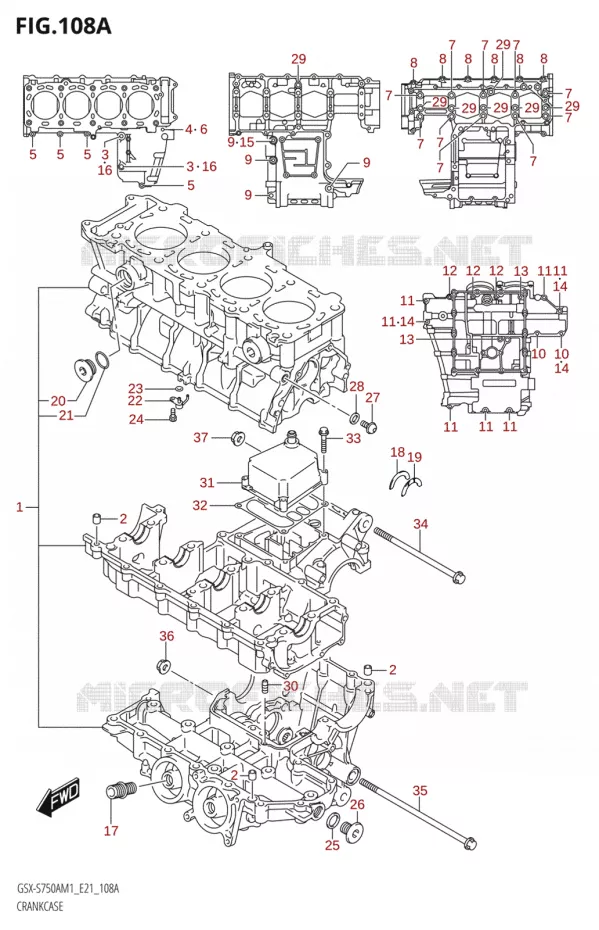 CASING Suzuki MOTO 750 GSX-S 2021  GSX-S750A /​GSX-S750ZA M1 (E21)