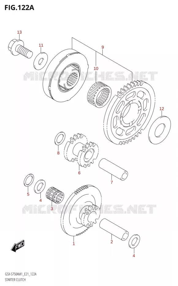 STARTMOTOR CLUTCH Suzuki MOTO 750 GSX-S 2021  GSX-S750UQ / ​GSX-S750UQZ M1 (E21)