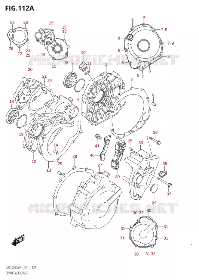 CASING Suzuki MOTO 750 GSX-S 2021  GSX-S750UQ / ​GSX-S750UQZ M1 (E21)