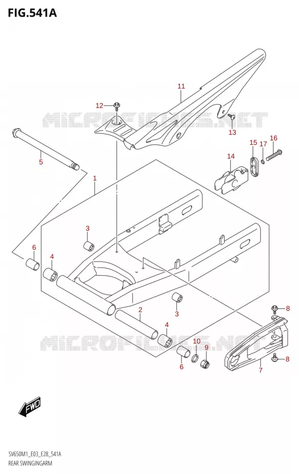 SWINGARM Suzuki MOTO 650 SV 2021  SV650 M1 (E03,E28,E33)