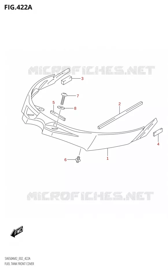 FUEL TANK VOORKLEP Suzuki MOTO 650 SV 2022  SV650A M2 (E02,E19)