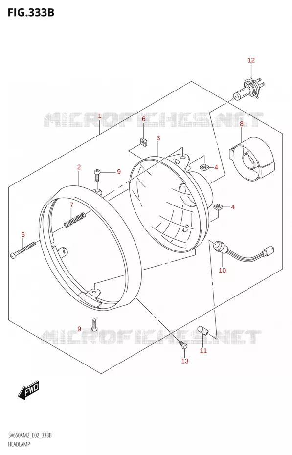 KOPLAMP02) Suzuki MOTO 650 SV 2022  SV650A M2 (E02,E19)
