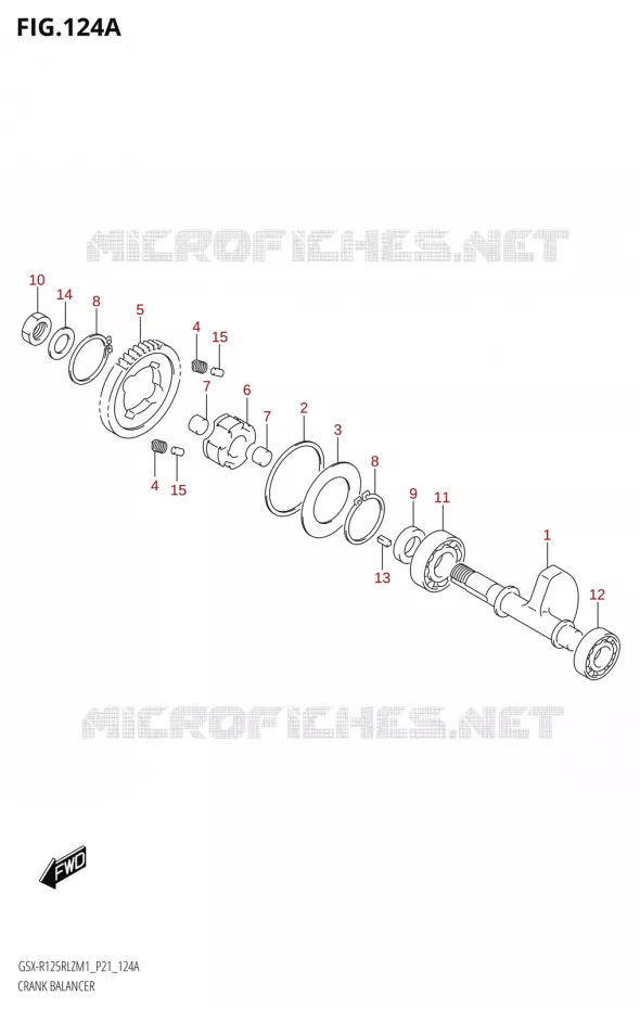 CRANK BALANCER Suzuki MOTO 125 GSX-R 2021  GSX-R125RLZ M1 (P21)