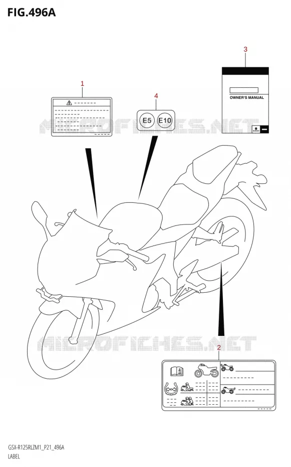 ETIKET Suzuki MOTO 125 GSX-R 2021  GSX-R125RLZ M1 (P21)