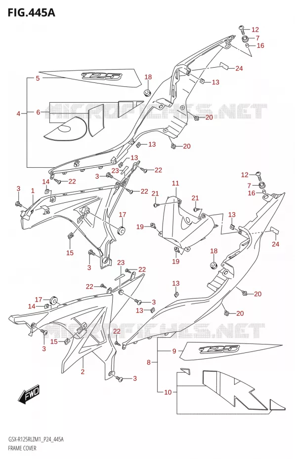 ACHTER KUIP Suzuki MOTO 125 GSX-R 2021  GSX-R125RLZ M1 (P24)