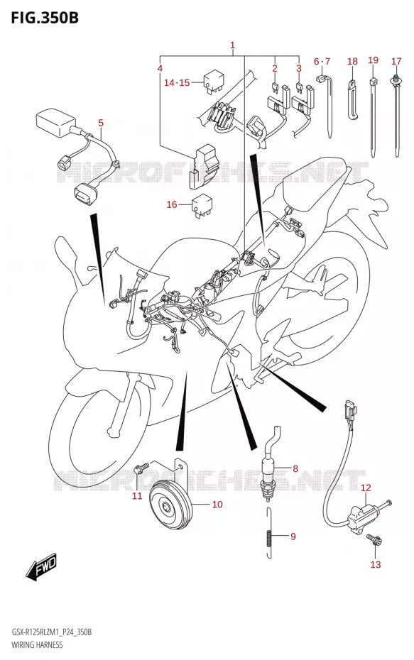BEDRADING Suzuki MOTO 125 GSX-R 2021  GSX-R125RLZ M1 (P24)