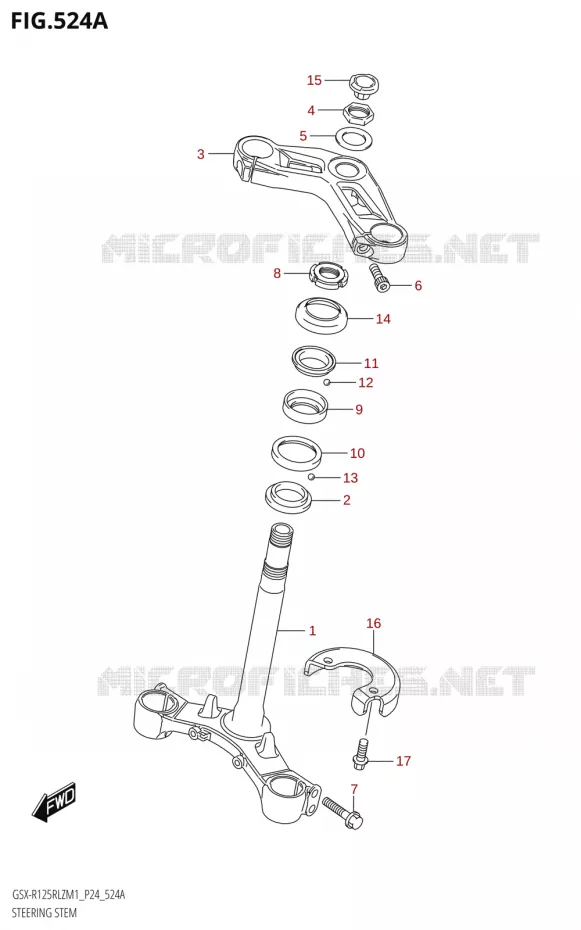 STUURKOLOM Suzuki MOTO 125 GSX-R 2021  GSX-R125RLZ M1 (P24)