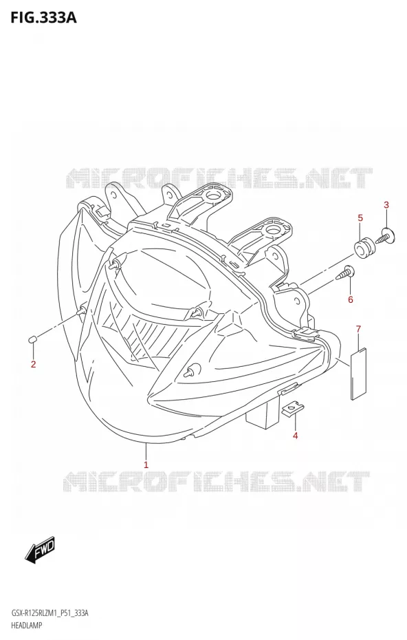 KOPLAMP Suzuki MOTO 125 GSX-R 2021  GSX-R125RLZ M1 (P51)