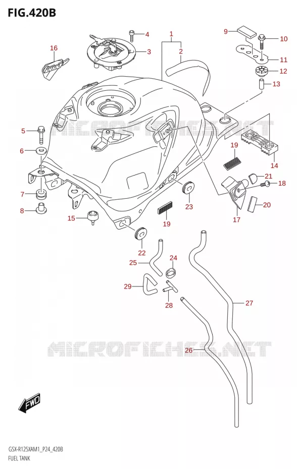 BENZINETANK Suzuki MOTO 125 GSX-R 2021  GSX-R125XA M1 (P24)