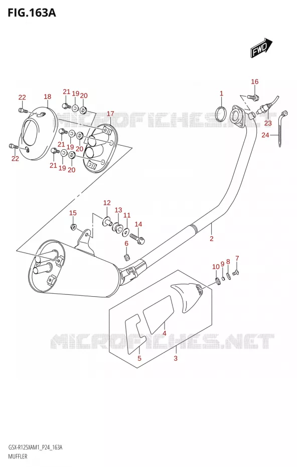 GELUIDDEMPER Suzuki MOTO 125 GSX-R 2021  GSX-R125XA M1 (P24)