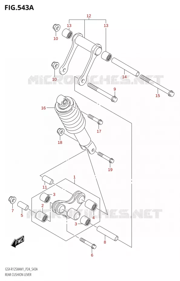 SCHOKBREKER AANEENSCHAKELING Suzuki MOTO 125 GSX-R 2021  GSX-R125XA M1 (P24)