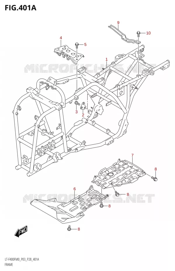 FRAME Suzuki QUAD 400 KINGQUAD 2020  LT-F400F (P03)