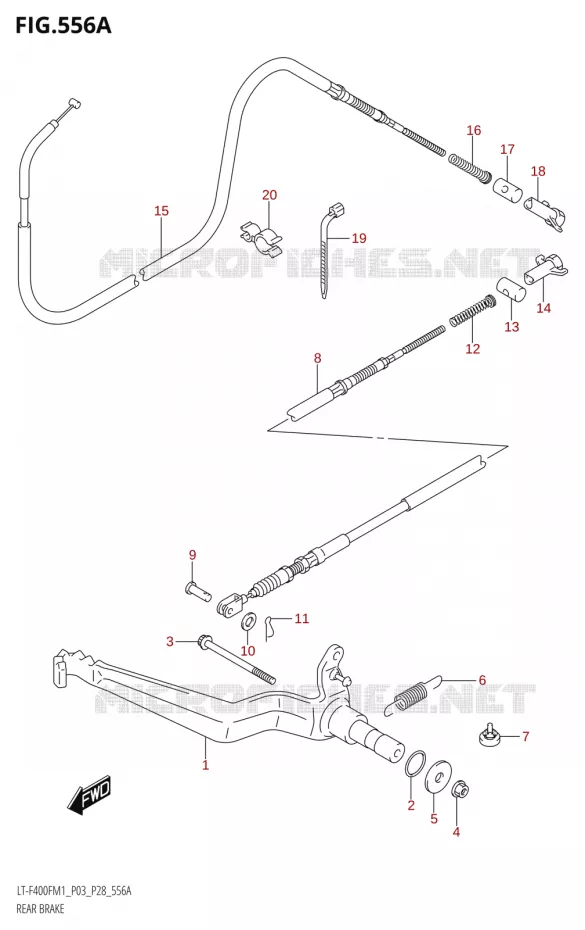ACHTERREM Suzuki QUAD 400 KINGQUAD 2021  LT-F400F M1 (P03)