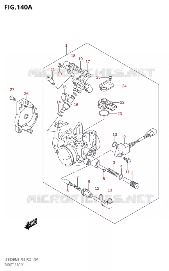 GASKLEPHUIS Suzuki QUAD 400 KINGQUAD 2021  LT-F400F M1 (P03)