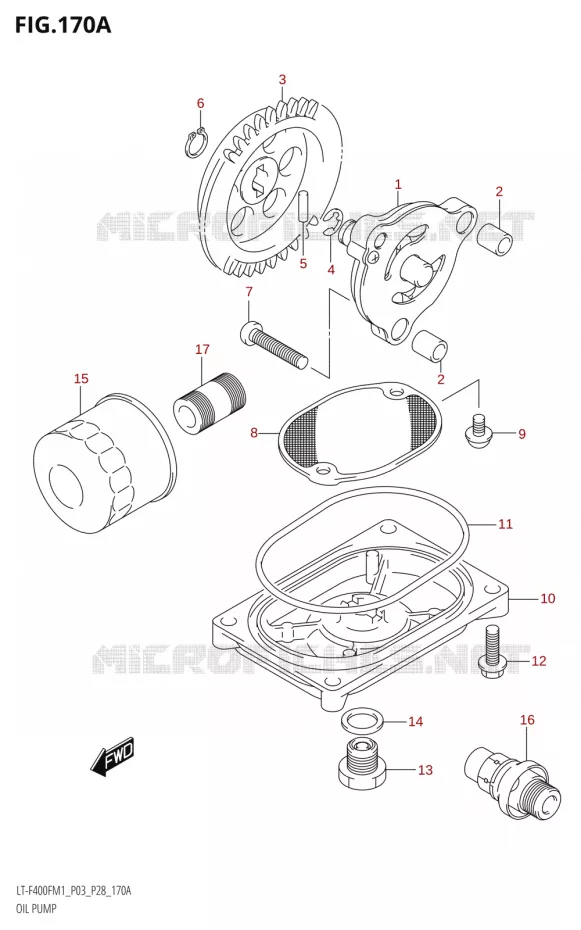 OLIEPOMP Suzuki QUAD 400 KINGQUAD 2021  LT-F400F M1 (P03)
