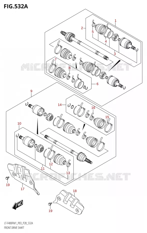 VOORAS Suzuki QUAD 400 KINGQUAD 2021  LT-F400F M1 (P03)