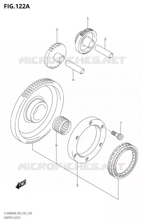 STARTMOTOR CLUTCH Suzuki QUAD 400 KINGQUAD 2020  LT-F400F M0 (P03)