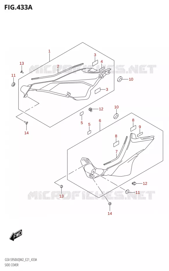 ACHTER KUIP Suzuki MOTO 950 GSX-S 2022  GSX-S950UQM2 (E21)