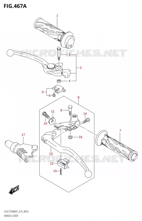 HEFBOMEN - HANDGRIPS Suzuki MOTO 750 GSX-S 2022  GSX-S750A M2