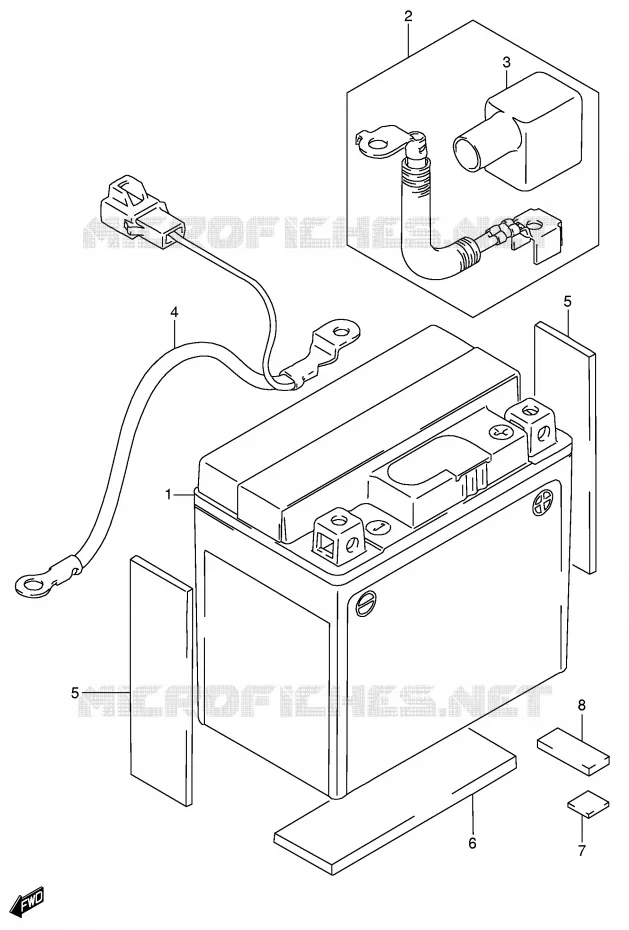ACCU Suzuki MOTO 250 DR-Z 2003  DR-Z250K3(E3/E28)
