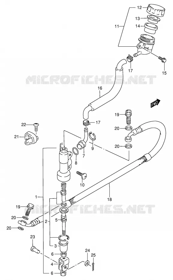 ACHTER HOOFDREMCILINDER (MODELE K2/K3/K4) Suzuki MOTO 85 RM 2005  RM85LK5(P3/P28)