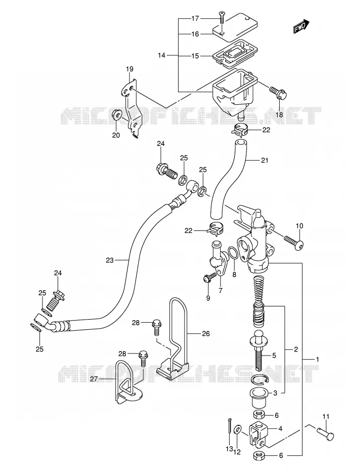 ACHTER HOOFDREMCILINDER (MODELE K3) Suzuki MOTO 650 SV-S 2004  SV650SK4(E2)