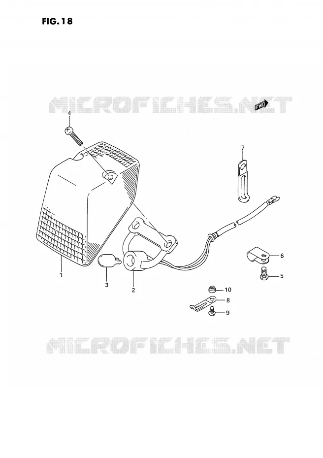 ACHTERLICHT Suzuki MOTO 250 RMX 1989  RMX250K(E3)