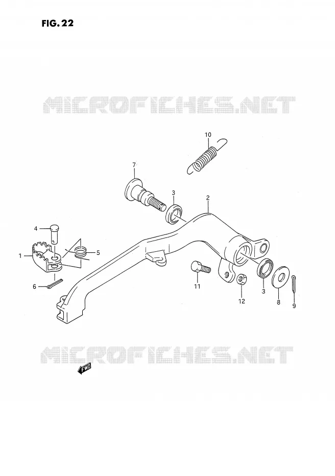ACHTERREM Suzuki MOTO 250 RMX 1990  RMX250L(E3)
