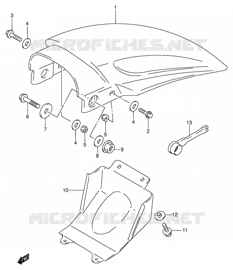 ACHTERSPATBORD Suzuki MOTO 80 RM 2000  RM80Y(P3/P28)
