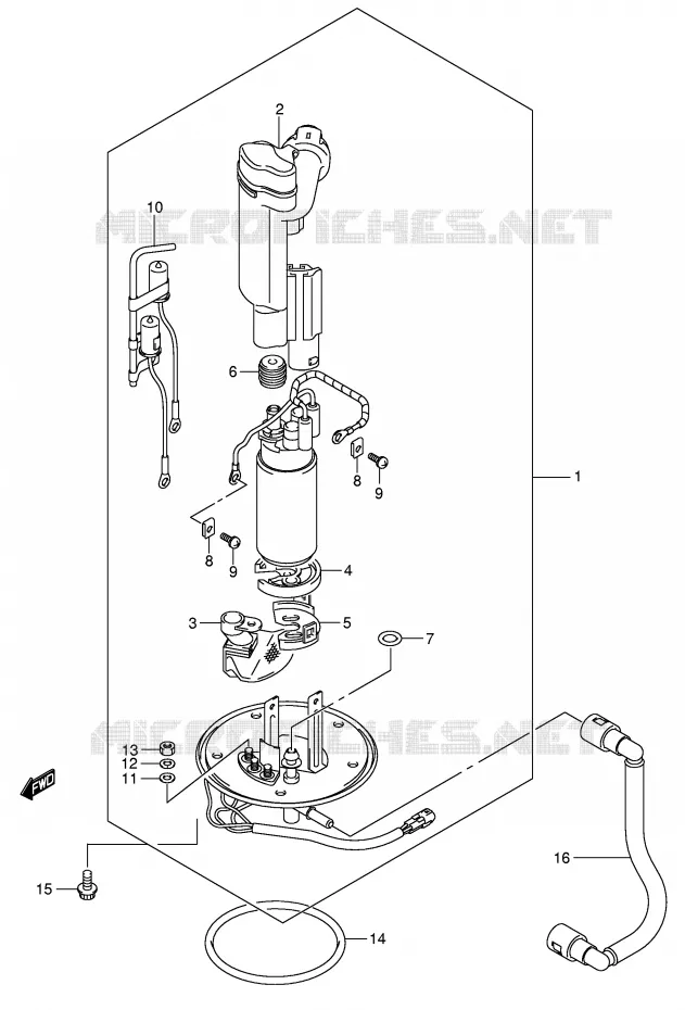 BENZINE POMP (MODELE K5) Suzuki MOTO 1000 SV 2004  SV1000K4(E2)