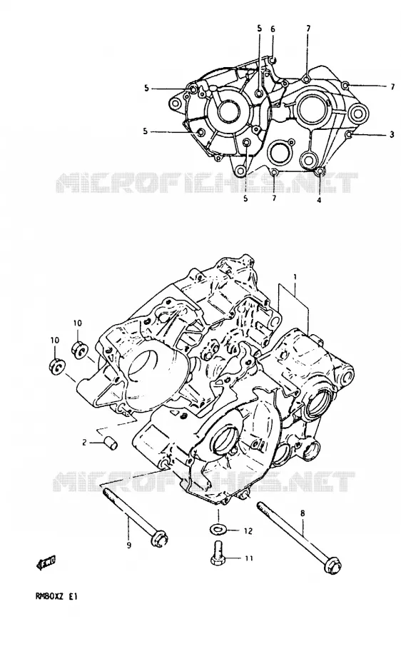 CASING Suzuki MOTO 80 RM 1982  RM80XZ