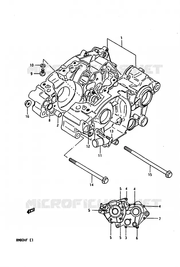 CASING Suzuki MOTO 80 RM 1985  RM80HF